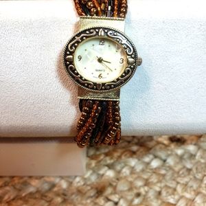 Seed Bead Bracelet Style Watch